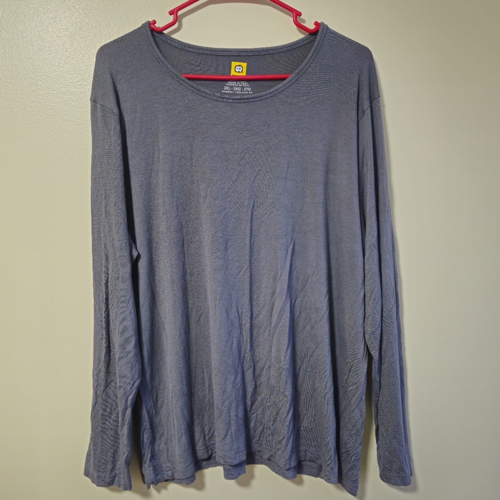 WonderWink 2009 Silky Knit Long Sleeve Tee Nurse Scrubs True Plus Fit Women 2XL